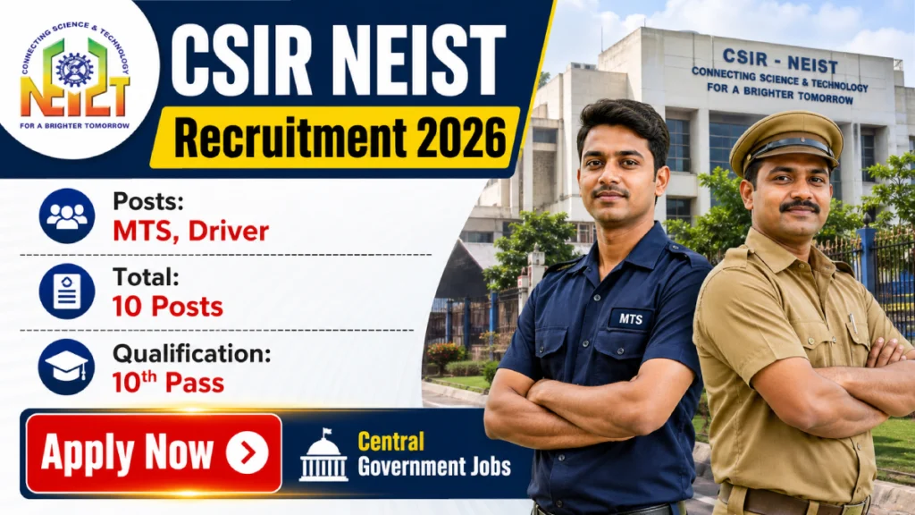 CSIR-NEIST Multi Tasking Staff & Driver Recruitment 2026